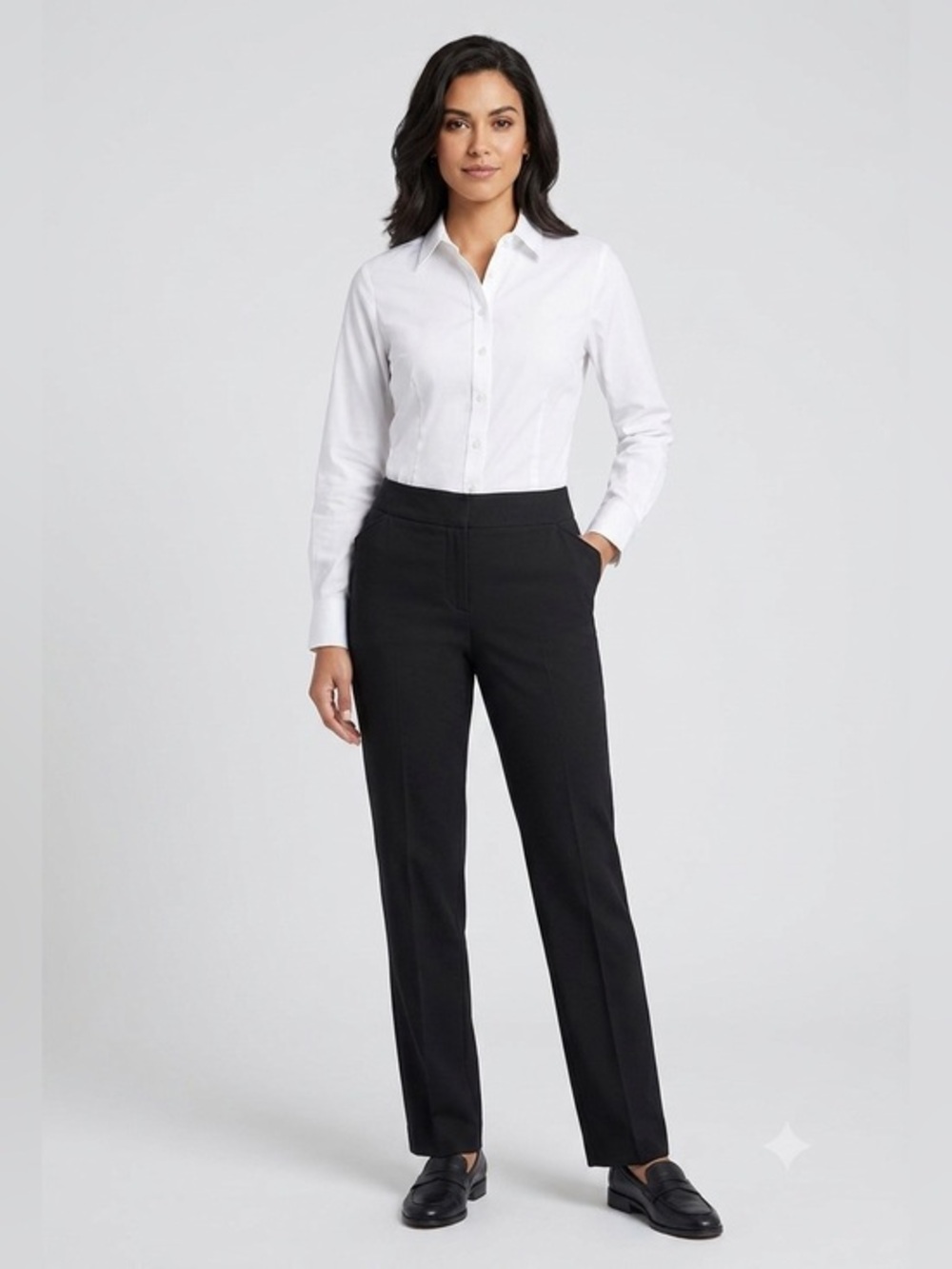 Chico’s So Slimming Size 00 XS Short Black Cotton Stretch Trouser Dress Pant 0 2